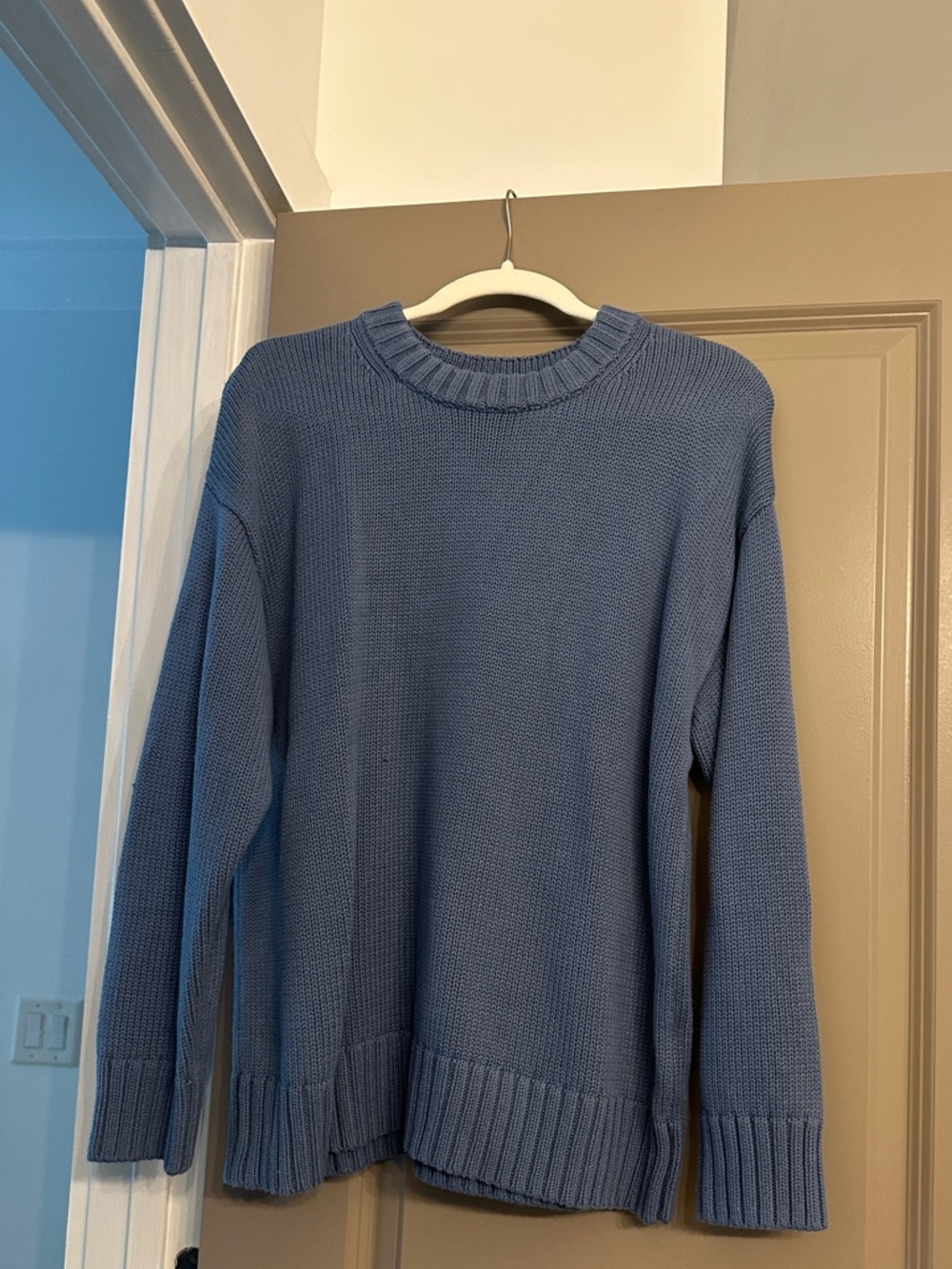 Gap 100% Cotton Oversized Boyfriend Sweater in blue - Picture 2 of 5